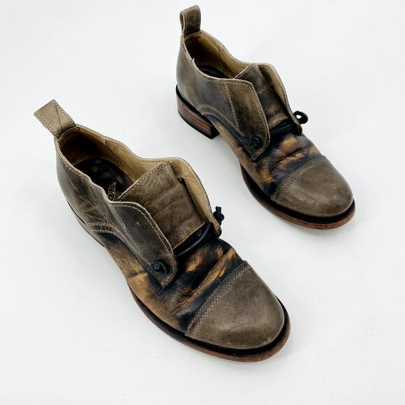 Freebird Mabel Distressed Leather oxford loafers - Picture 2 of 7